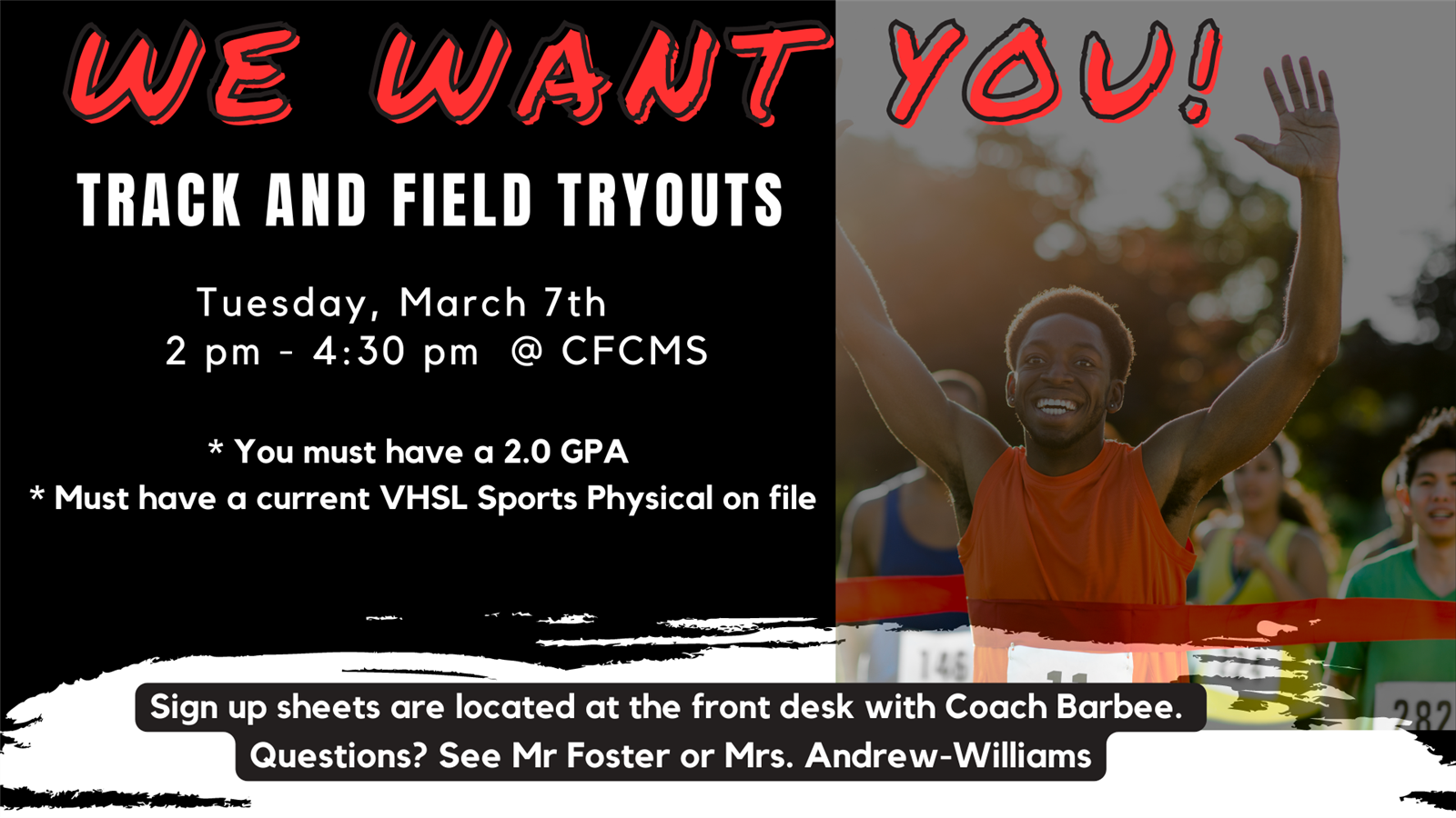 Track and Field Tryouts